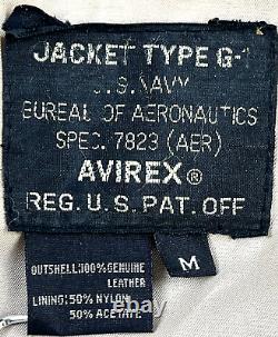 AVIREX Type G Pinup Cheesecake Flight Bomber Jacket US Navy Mens Size Brown READ