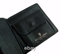 Authentic Vintage GUCCI Navy Blue GG Coated Canvas Leather Mens Wallet Italy
