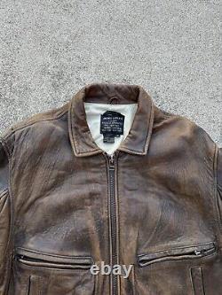 Avirex Leather bomber jacket 1980s Vintage G-2 US NAVY mens medium cargo pockets