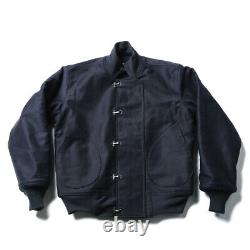Bronson US Navy Deck Hook Jacket Vintage Winter USN Workwear Coat Men Dark Blue