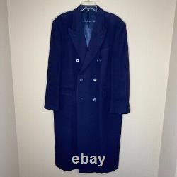 Burberrys coat size 44r navy blue mens cashmere vintage