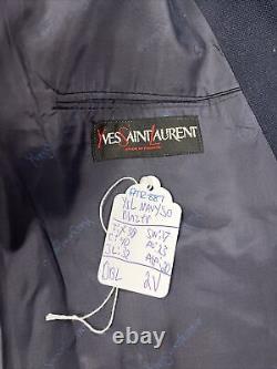 DOUBLE BREASTED VINTAGE Yves Saint Laurent Men's Navy Blue Blazer 38R $1,495