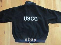 Galls Vintage USCG Coast Guard Navy Wool Mesh Lined Jacket Men's L