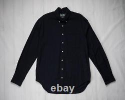 Gitman Vintage $200 NWT Navy Blue Classic Flannel Shirt Button Down Collar XL