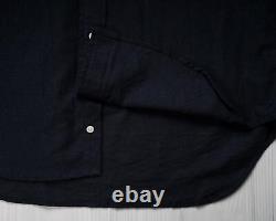 Gitman Vintage $200 NWT Navy Blue Classic Flannel Shirt Button Down Collar XL