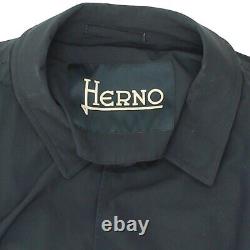 Herno Mens Navy Lightweight Overcoat Vintage High End Luxury Designer Coat VTG