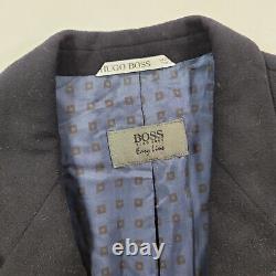 Hugo Boss Cashmere Sport Coat Mens 44L 44 Navy Blue Soft Vintage