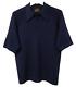 M/l Vtg 60s Coleseta Navy Blue Textured Knit Mod Rat Pack Men's Polo Shirt M/l