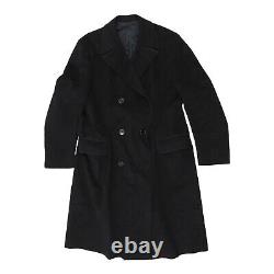 Mac Queen Mens Dark Navy Heavyweight Coat Vintage High End Designer Overcoat