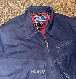 Men's Vintage 90's Polo Sport Detroit Style Jacket Size Extra Large Navy Blue XL