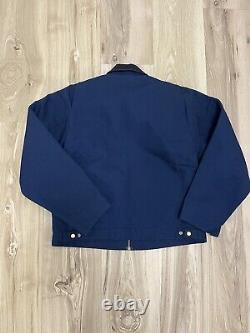 Men's Vintage Made in USA Carhartt Navy Blue Detroit Jacket Size XL