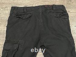 Mens Vintage Y2K Polo Ralph Lauren Cargo Military Pants Slim Fit Black 40x32