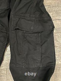 Mens Vintage Y2K Polo Ralph Lauren Cargo Military Pants Slim Fit Black 40x32