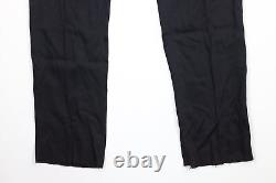 NOS Vintage 50s Streetwear Mens 33x34 Rayon Gabardine Dress Pants Trousers Navy