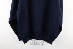 NOS Vintage Streetwear Mens XL Blank Heavyweight Hoodie Sweatshirt Navy Blue