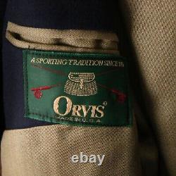 NWT Orvis Mens Navy Vintage Norris Wool Cashmere Sport Coat Jacket 52R 52