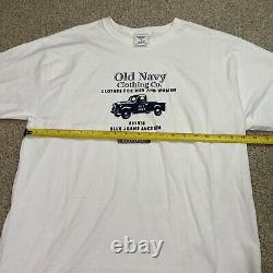 Old Navy Clothing Co Vintage 80s Single Stitch T Shirt White Men's Medium M USA