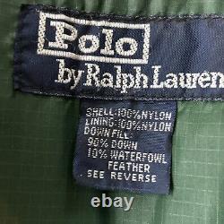 Polo Ralph Lauren Jacket Men's Large Navy Blue Down Quilted Puffer Coat Vintage