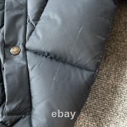 Polo Ralph Lauren Jacket Men's Large Navy Blue Down Quilted Puffer Coat Vintage