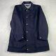 Polo Ralph Lauren Vintage Car Jacket Coat Mens Xl Navy Leather Buckle Collar