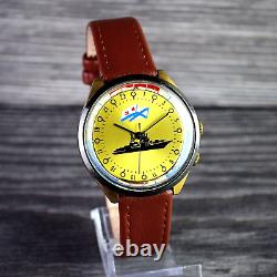 Raketa 24 Hours Soviet Wristwatch NAVI Vintage Mens Watch Mechanical 2623 Watch