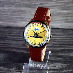 Raketa 24 Hours Soviet Wristwatch NAVI Vintage Mens Watch Mechanical 2623 Watch