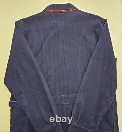 Ralph Lauren Polo Golf Mens Large Navy Blue Corduroy Plaid Jacket Vintage