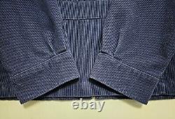 Ralph Lauren Polo Golf Mens Large Navy Blue Corduroy Plaid Jacket Vintage