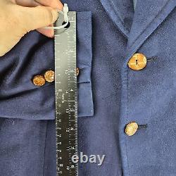 SHACK'S INC LANVIN PARIS Men's Vintage Blazer Navy Blue Heavyweight Classic Prep