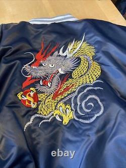 Source Korean Jacket XL Dragon New York Navy Mens Vintage