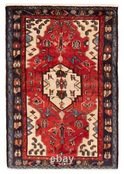 Traditional Vintage Hand-Knotted Carpet 3'3 x 4'7 Wool Area Rug