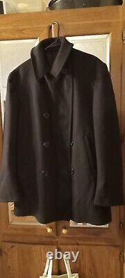 US Navy Issued Pea Coat Vintage 1960s All Wool Men's Size 40