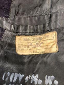 US Navy Mens Wool Pea Coat Korean War Era 50s Vtg USA Made Chest 38