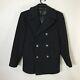 Us Navy Military Wool Kersey Pea Coat Mens 36 R Corduroy Pockets Vintage Black
