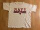 Used Vintage 1989 United States Navy White T-shirt Missing Size Tag Large Or Xl