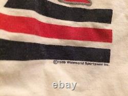 Used Vintage 1989 United States Navy White T-Shirt Missing Size Tag Large Or XL