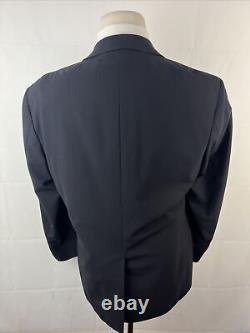 VINTAGE Brooks Brothers Men's Navy Blue Solid Wool Blend Blazer 42L $1,295