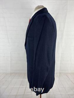 VINTAGE Brooks Brothers Men's Navy Blue Striped Wool Blazer 43L $1,298