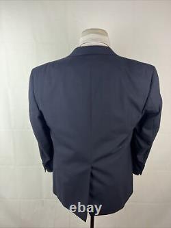 VINTAGE Burberry Men's Navy Blue Solid Wool Blazer 42R $1,895