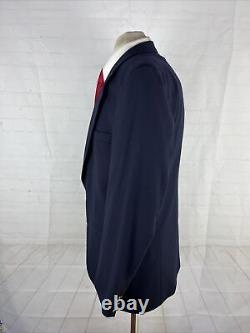 VINTAGE Burberrys Men's Navy Blue Solid Wool Blazer 42L $2,198