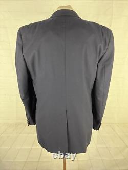 VINTAGE Burberrys Men's Navy Blue Solid Wool Blazer 42L $2,198