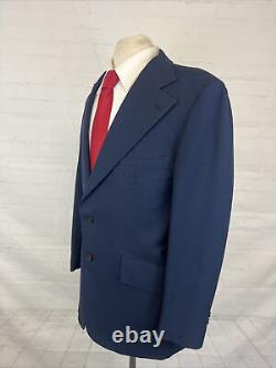 VINTAGE Givenchy Men's Navy Blue Solid Blazer 42R $1,195