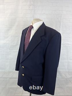 VINTAGE Givenchy Men's Navy Blue Solid Blazer 42R $1,495