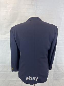 VINTAGE Givenchy Men's Navy Blue Solid Blazer 42R $1,495