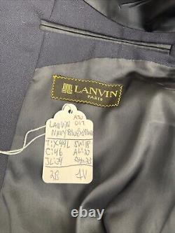 VINTAGE Lanvin Men's Navy Blue Solid Blazer 44L $2,195