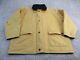 Vintage Michel Beaudouin Mens Reversible Parka Jacket Coat Navy Yellow Wool Euc