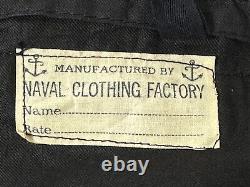 VINTAGE Naval Clothing Factory Pants Mens Black Wool US Navy Sailor Sz 32X30 EUC