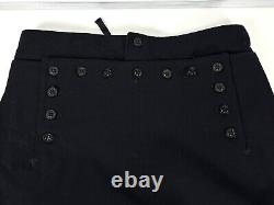 VINTAGE Naval Clothing Factory Pants Mens Black Wool US Navy Sailor Sz 32X30 EUC