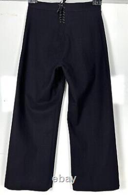 VINTAGE Naval Clothing Factory Pants Mens Black Wool US Navy Sailor Sz 32X30 EUC