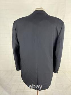 VINTAGE Polo University Club Men's Navy Blue Solid Wool Blazer 42R $495